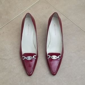 Ann Klein Maroon Loafer Heels